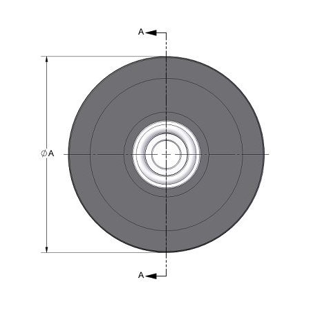 Brewer Machine & Gear Flat Belt Flanged Pulley Idler, 4-1/2" OD, Ball Bearing, 5/8" Bore P1B